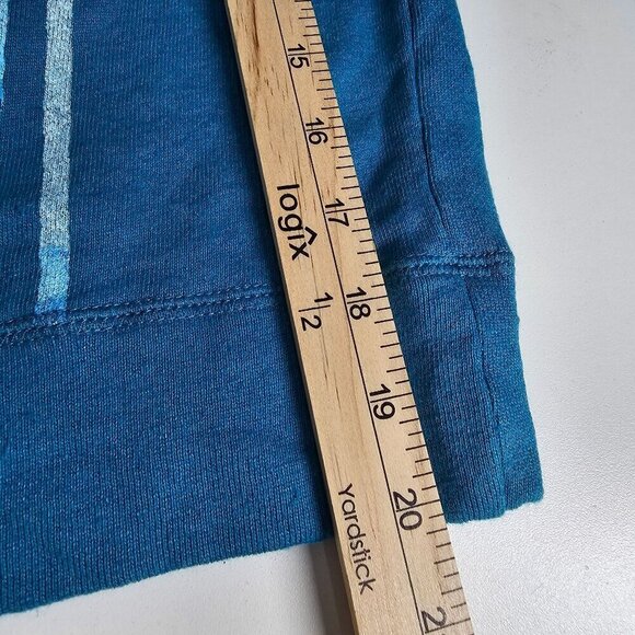 Chaser‎ Graphic Cold Shoulder Sweatshirt Blue Dripping Heart Cotton Blend NWT S - Picture 6 of 8